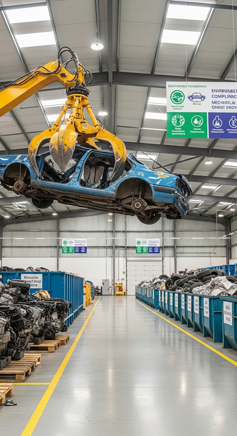 Professional and environmentally friendly vehicle scrapping facility in Sydney for unwanted car disposal.