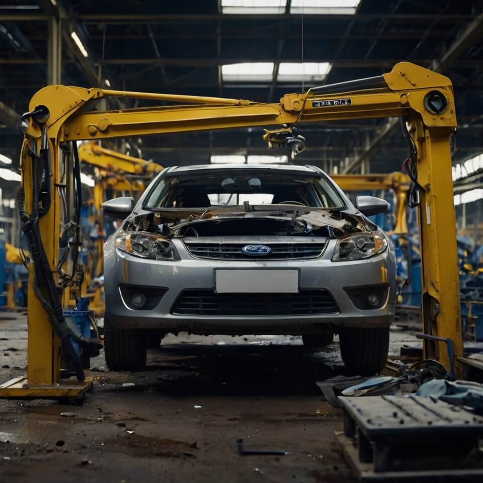 Accident-damaged car with visible body damage in Sydney