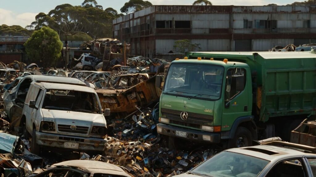 Eco-friendly car being picked up for recycling in Sydney