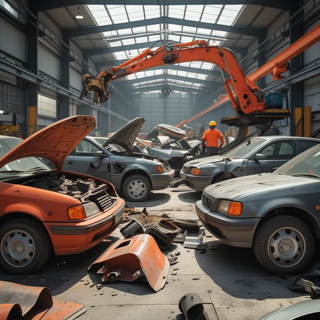 A tow truck collecting a junk car in Sydney