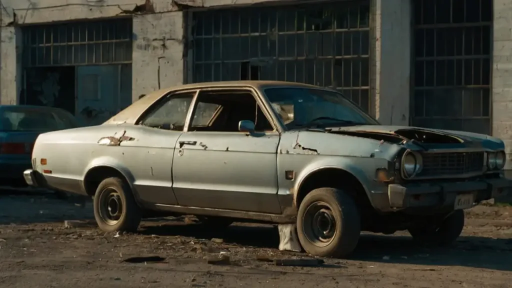 Damaged car ready for cash for cars removal