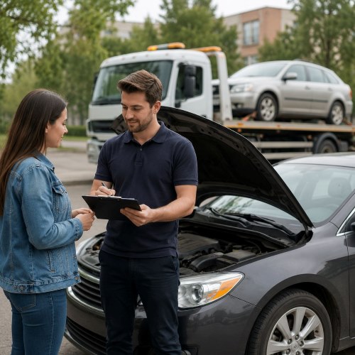 Cash Cars Sydney CBD team inspecting a vehicle before purchase and removal